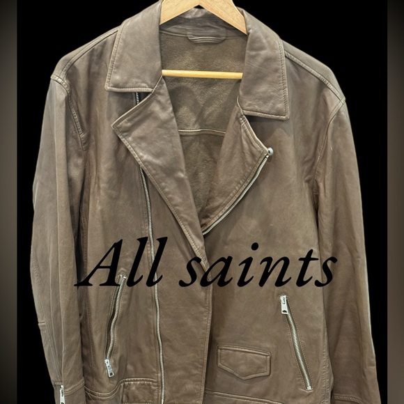 Allsaints Brown Leather Jacket